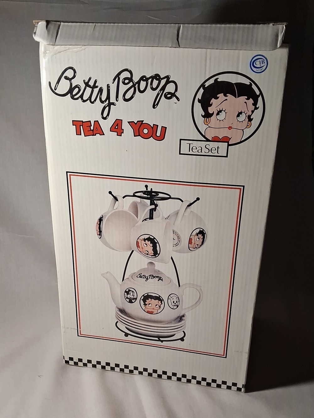 Vintage 2003 Betty Boop Tea 4 You Tea Pot & Cup Set Collectible NEW In Box